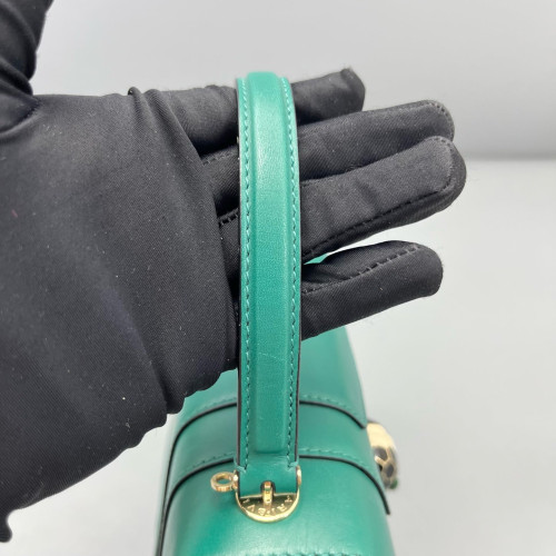 Bvlgari Small Serpenti Forever Top Handle Bag Calfskin Green