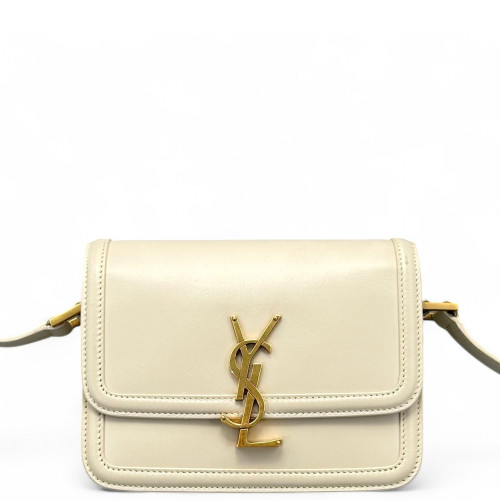 Yves Saint Laurent Medium Solferino Calfskin White