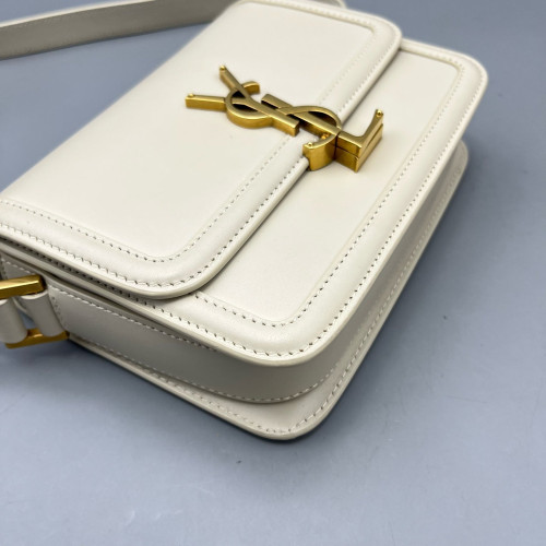 Yves Saint Laurent Medium Solferino Calfskin White