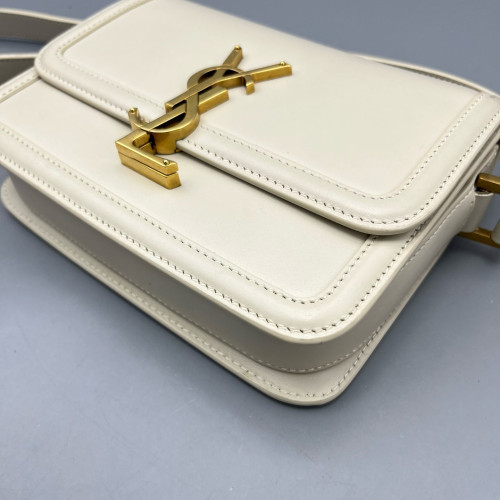 Yves Saint Laurent Medium Solferino Calfskin White