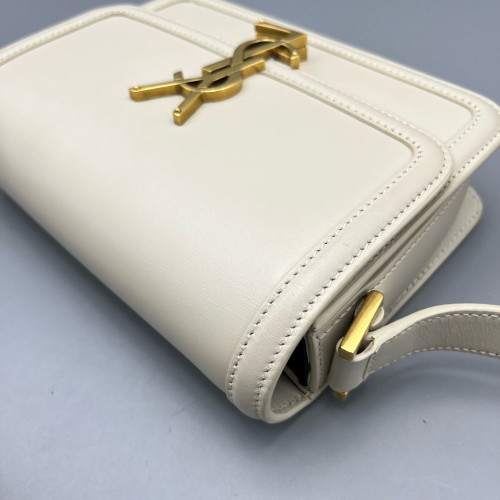 Yves Saint Laurent Medium Solferino Calfskin White
