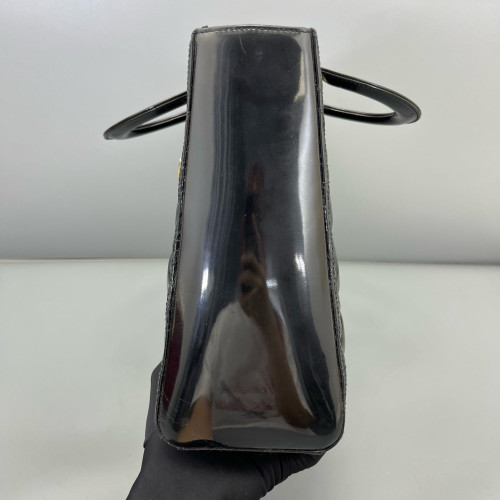 Dior Large Lady Dior Patent Calfskin Black Dior Large Lady Dior Patent Calfskin Black