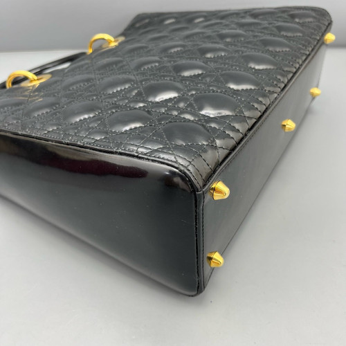 Dior Large Lady Dior Patent Calfskin Black Dior Large Lady Dior Patent Calfskin Black