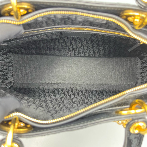 Dior Large Lady Dior Patent Calfskin Black Dior Large Lady Dior Patent Calfskin Black