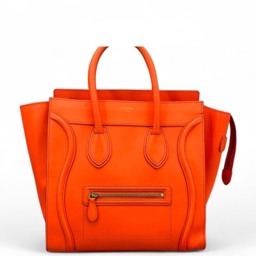 Celine Mini Luggage Calfskin Orange