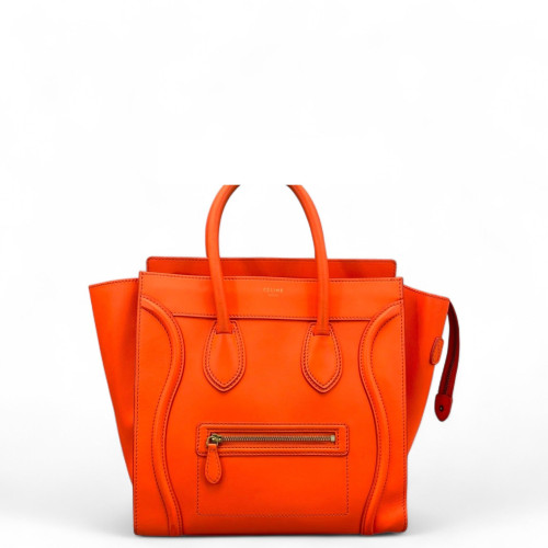 Celine Mini Luggage Calfskin Orange