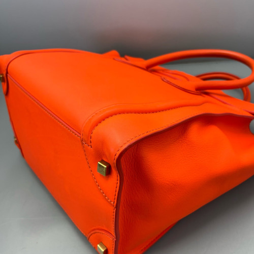 Celine Mini Luggage Calfskin Orange