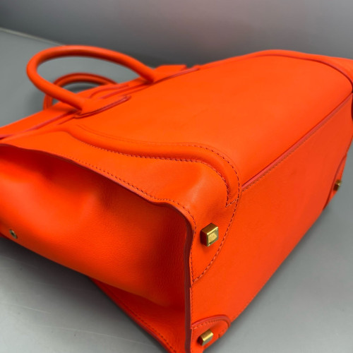 Celine Mini Luggage Calfskin Orange
