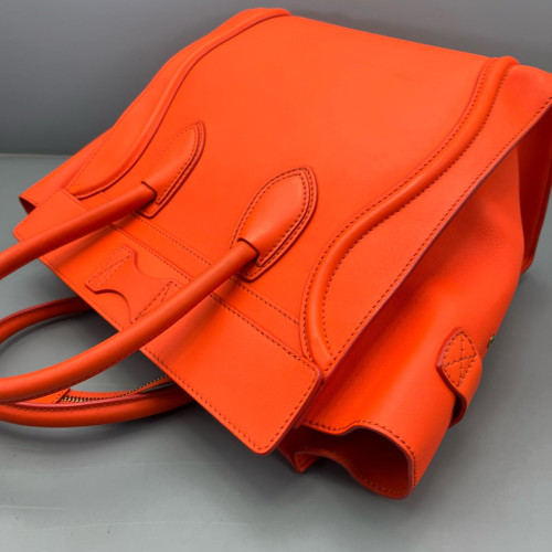 Celine Mini Luggage Calfskin Orange