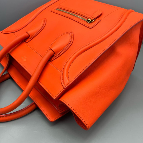 Celine Mini Luggage Calfskin Orange