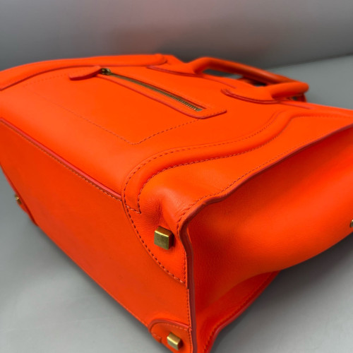 Celine Mini Luggage Calfskin Orange