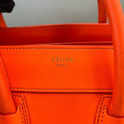 Celine Mini Luggage Calfskin Orange