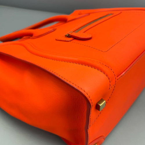 Celine Mini Luggage Calfskin Orange