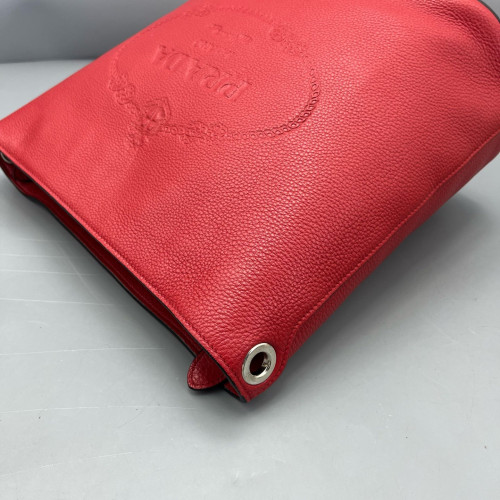 Prada Bucket Grained Calfskin Red