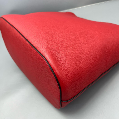 Prada Bucket Grained Calfskin Red