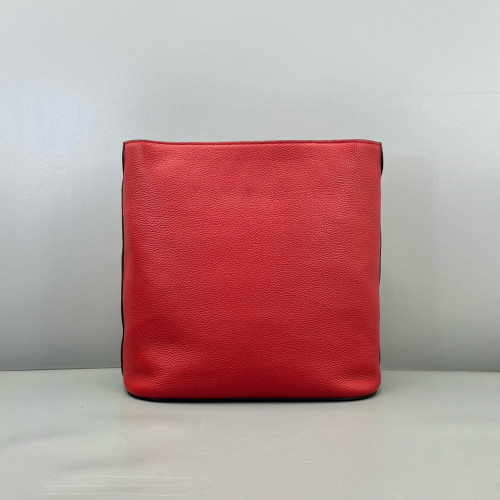 Prada Bucket Grained Calfskin Red