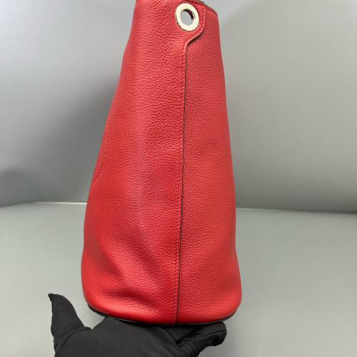 Prada Bucket Grained Calfskin Red