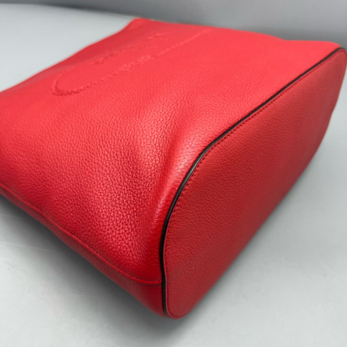 Prada Bucket Grained Calfskin Red
