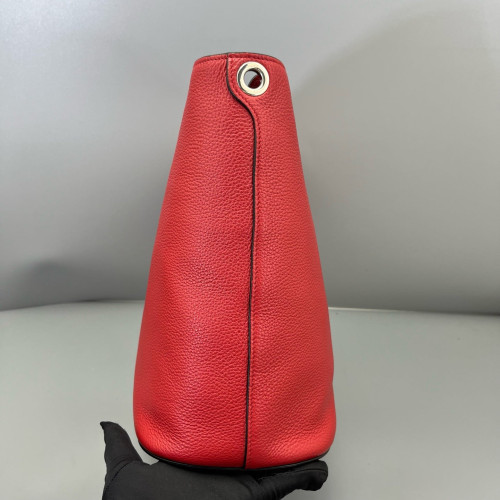 Prada Bucket Grained Calfskin Red