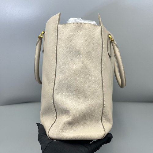 Prada Tote Bag Saffiano Calfskin Light Grey