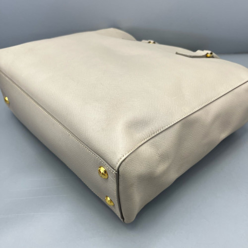 Prada Tote Bag Saffiano Calfskin Light Grey