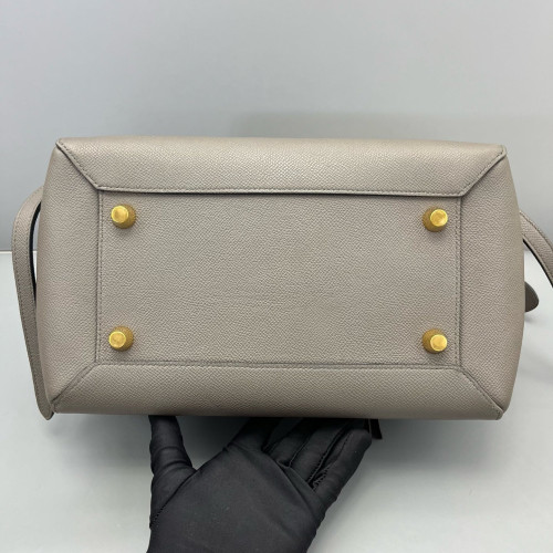 Celine Mini Belt Bag Grained Calfskin Grey