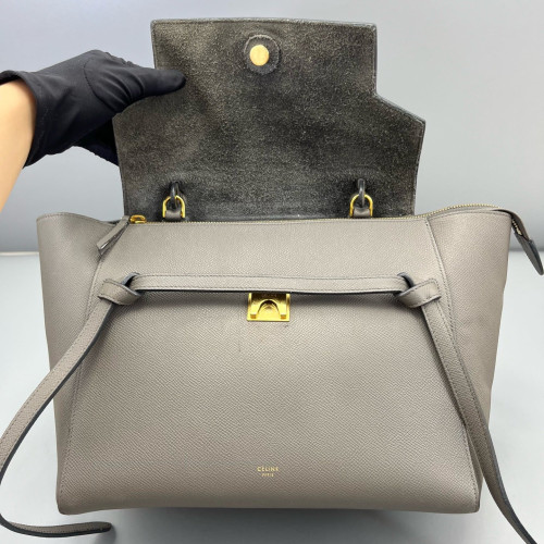 Celine Mini Belt Bag Grained Calfskin Grey