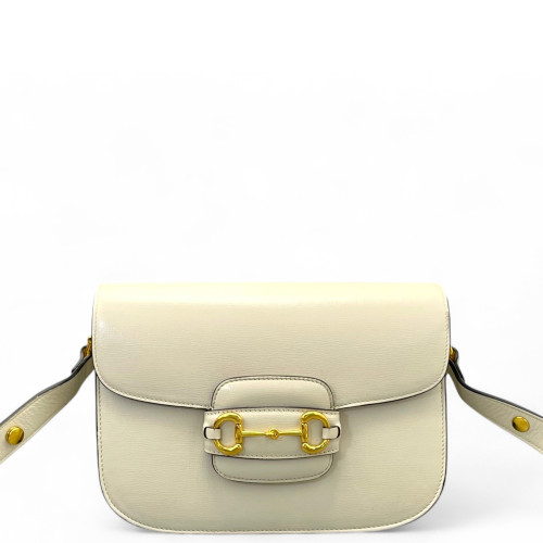 Gucci Medium Horsebit 1955 Calfskin White