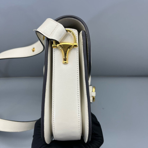 Gucci Medium Horsebit 1955 Calfskin White