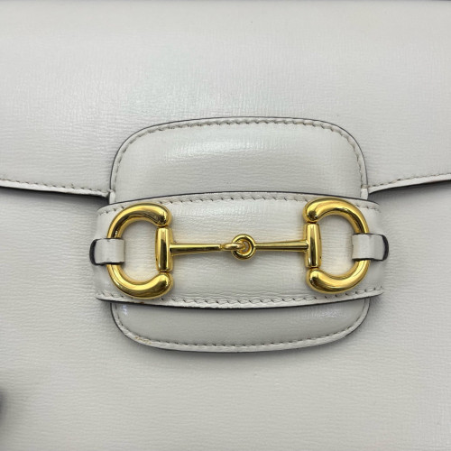 Gucci Medium Horsebit 1955 Calfskin White