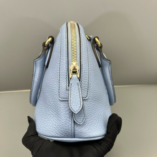 Gucci Small Gg Charm Dome Bag Grained Calfskin Light Blue Gucci Small Gg Charm Dome Bag Grained Calfskin Light Blue
