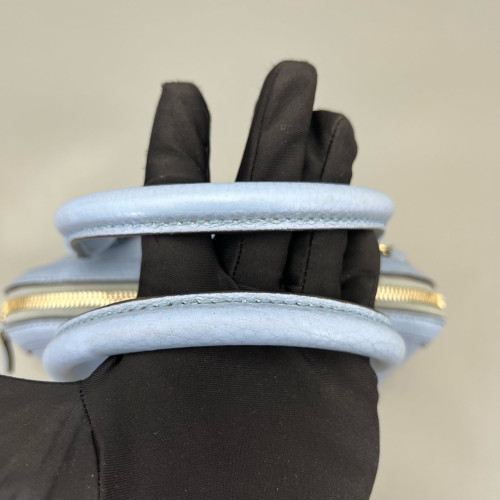 Gucci Small Gg Charm Dome Bag Grained Calfskin Light Blue Gucci Small Gg Charm Dome Bag Grained Calfskin Light Blue