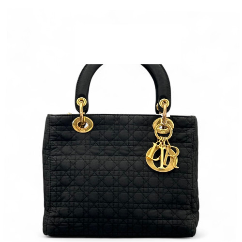 Dior Medium Lady Dior Canvas Black