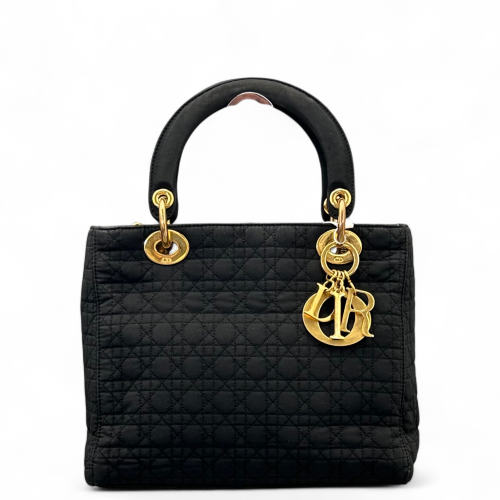 Dior Medium Lady Dior Canvas Black