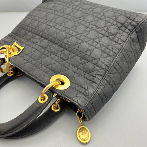 Dior Medium Lady Dior Canvas Black
