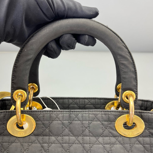 Dior Medium Lady Dior Canvas Black