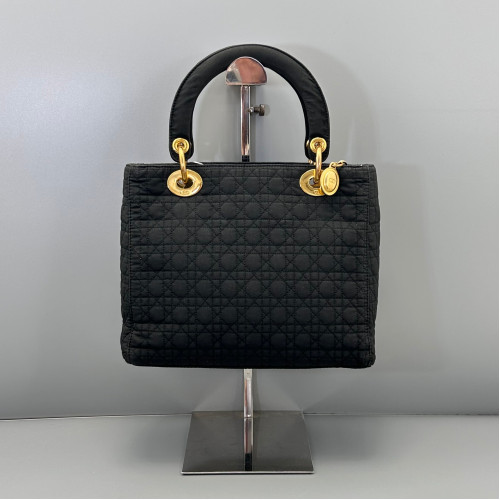 Dior Medium Lady Dior Canvas Black