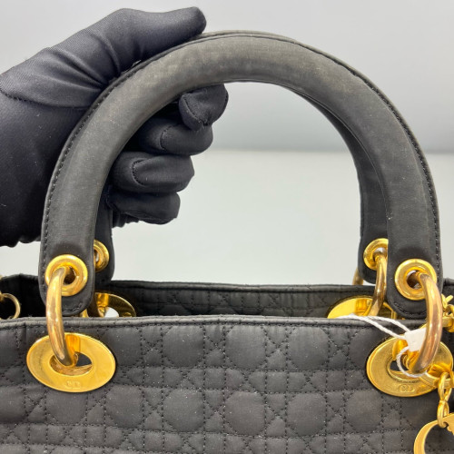 Dior Medium Lady Dior Canvas Black