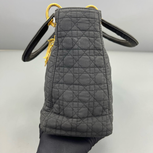 Dior Medium Lady Dior Canvas Black