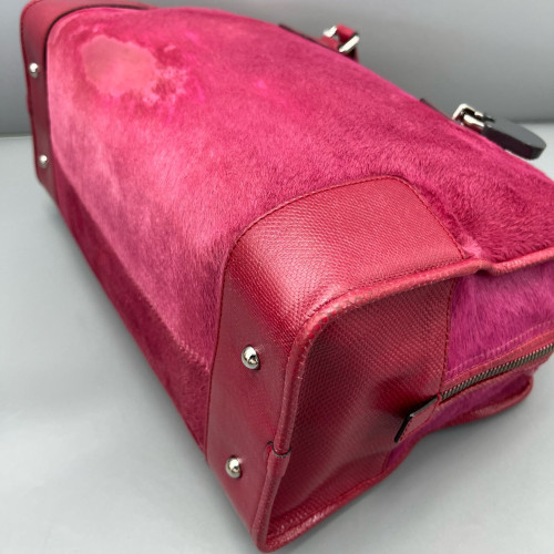 Loewe Amazona 36 Calfskin Pony Hair Fuchsia
