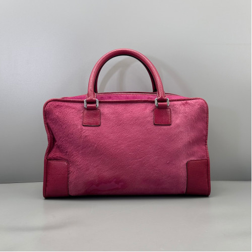 Loewe Amazona 36 Calfskin Pony Hair Fuchsia