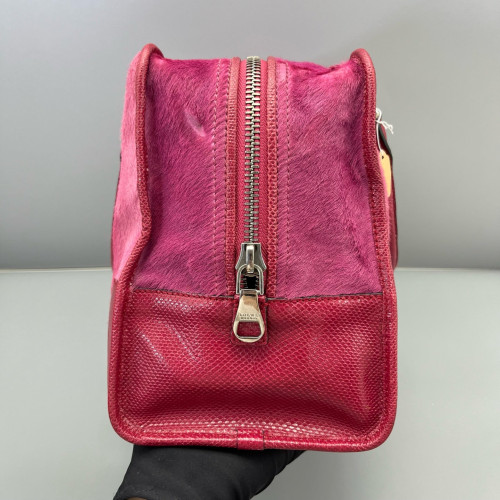 Loewe Amazona 36 Calfskin Pony Hair Fuchsia