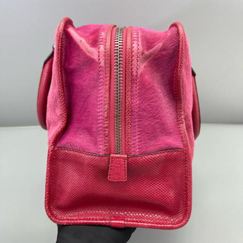 Loewe Amazona 36 Calfskin Pony Hair Fuchsia