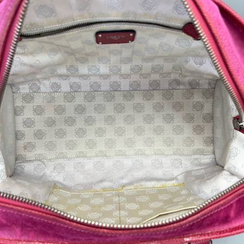Loewe Amazona 36 Calfskin Pony Hair Fuchsia