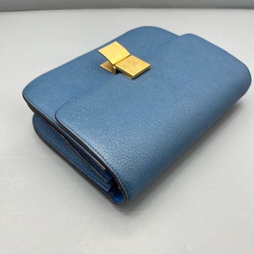 Celine Medium Classic Box Grained Calfskin Blue