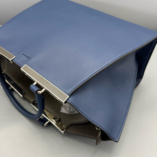 Fendi Regular 3jours Tote Calfskin Dark Blue