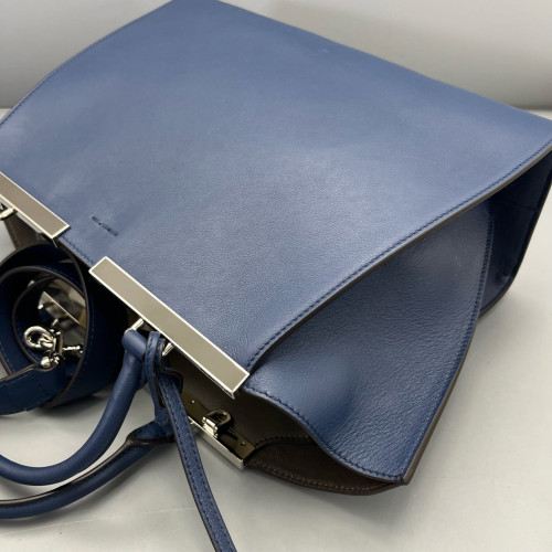 Fendi Regular 3jours Tote Calfskin Dark Blue