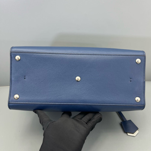 Fendi Regular 3jours Tote Calfskin Dark Blue