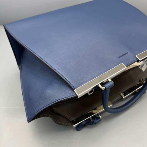 Fendi Regular 3jours Tote Calfskin Dark Blue