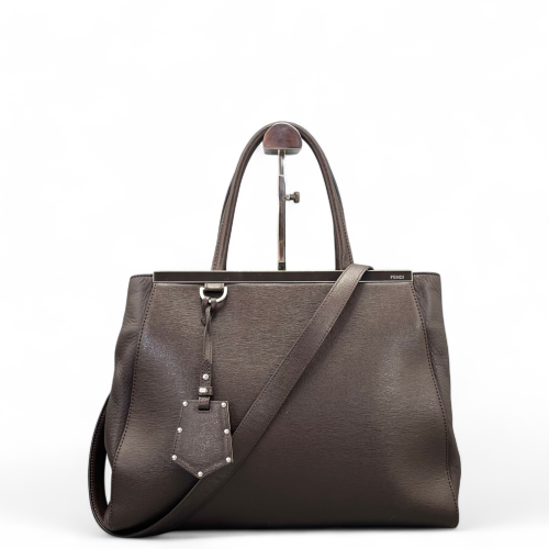 Fendi Medium 2jours Calfskin Dark Brown